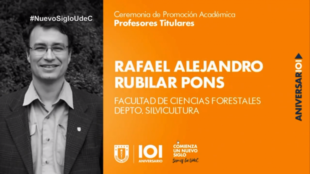 Profesor Rafael Rubilar Pons recibe reconocimiento en ceremonia de aniversario UdeC y se convierte en Profesor Titular