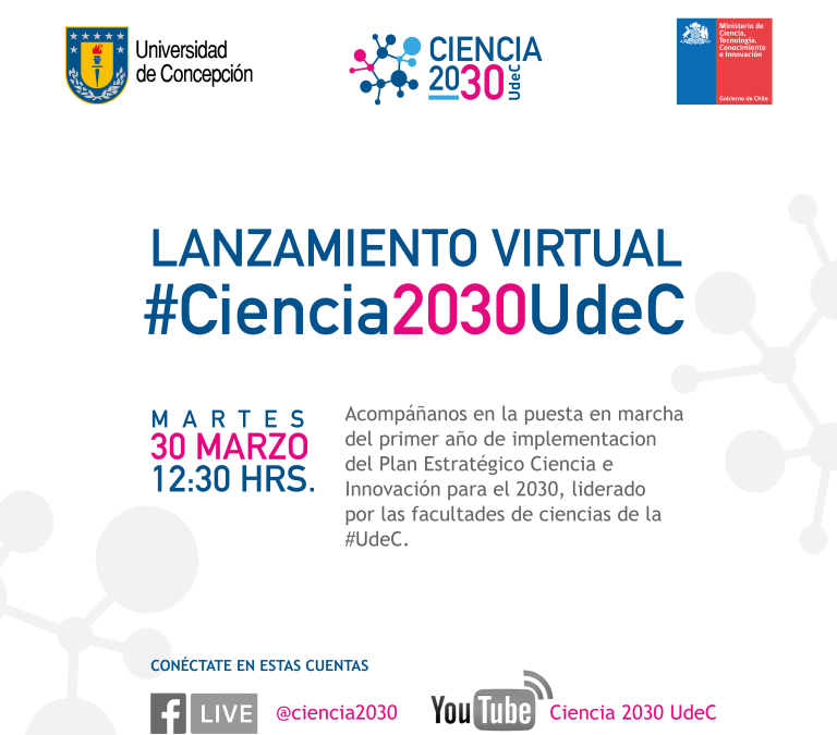 Universidad de Concepción invita al lanzamiento virtual del nuevo Plan Estratégico #Ciencia2030UdeC
