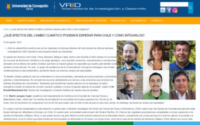 Entrevista: ¿Qué efectos del cambio climático podemos esperar para Chile y cómo podemos mitigarlos?