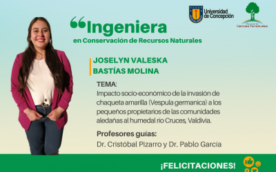 Joselyn Bastías es, oficialmente, Ingeniera en Conservación de Recursos Naturales