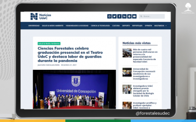 Ciencias Forestales celebra graduación presencial en el Teatro UdeC y destaca labor de guardias durante la pandemia