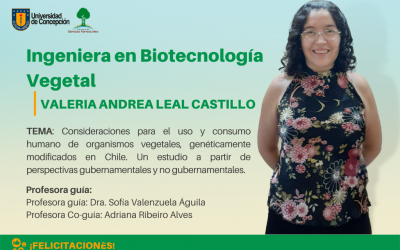 Valeria Andrea Leal Castillo obtuvo el título de Ingeniería en Biotecnología Vegetal