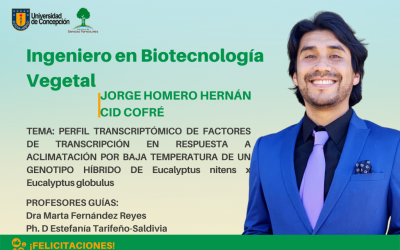 Jorge Cid Cofré es nuestro nuevo Ingeniero en Biotecnología Vegetal UdeC