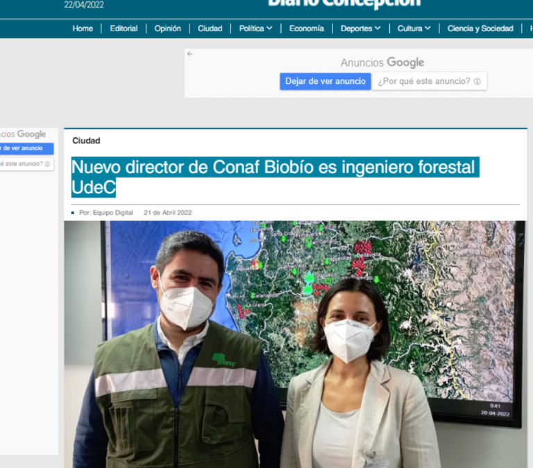 Nuevo director de Conaf Biobío es ingeniero forestal UdeC