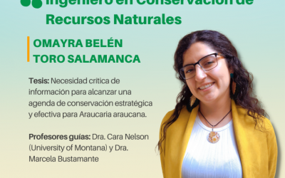 La Srta. Omayra Belén Toro Salamanca es nuestra nueva Ingeniera en Conservación de Recursos Naturales