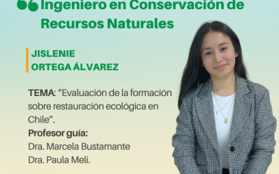 La Srta. Jislenie Ortega Álvarez en nuestra nueva Ingeniera en Conservación de Recursos Naturales
