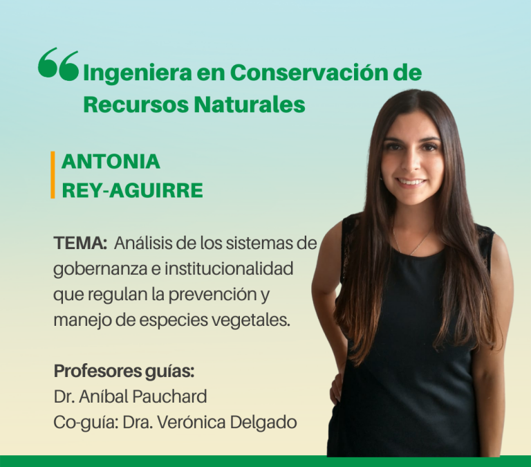 La Srta. Antonia Rey-Aguirre es nuestra nueva Ingeniera en Conservación de Recursos Naturales