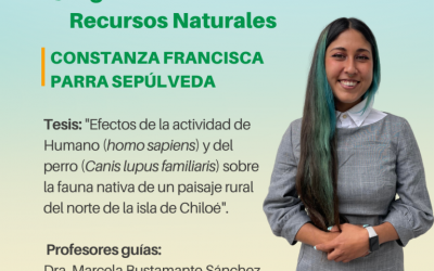 La Srta. Constanza Francisca Parra Sepúlveda es nuestra nueva Ingeniera en Conservación de Recursos Naturales