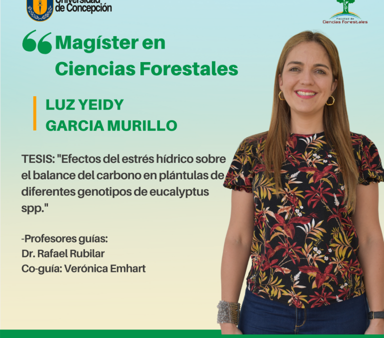 La Srta. Luz Yeidy García Murillo es nuestra nueva Magíster en Ciencias Forestales UdeC