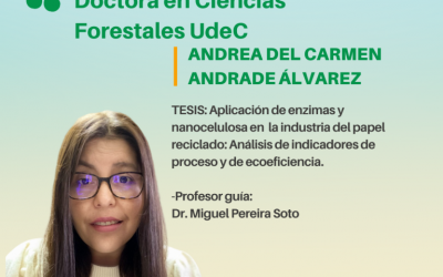 La Srta. Andrea del Carmen Andrade Álvarez es nuestra nueva Doctora en Ciencias Forestales