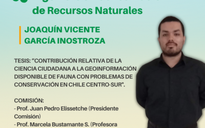 El Sr. Joaquín Vicente García Inostroza es nuestro nuevo Ingeniero en Conservación de Recursos Naturales