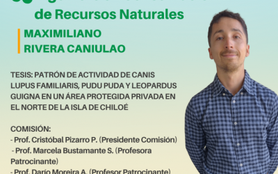 El Sr. Maximiliano Rivera Caniulao es nuestro nuevo Ingeniero en Conservación de Recursos Naturales.