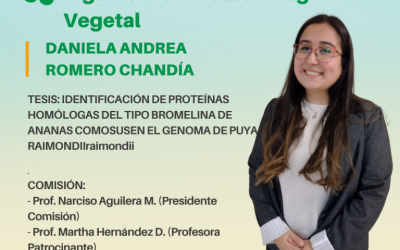 La Srta. Daniela Romero Chandía es nuestra nueva Ingeniera en Biotecnología Vegetal