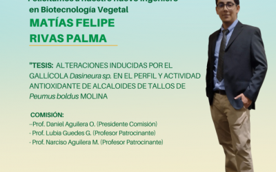 El Sr. Matías Felipe Rivas Palma es nuestro nuevo Ingeniero en Biotecnología Vegetal UdeC