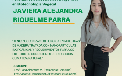 La Srta. Javiera Alejandra Riquelme Parra es nuestra nueva Ingeniera en Biotecnología Vegetal UdeC