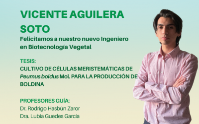 El Sr. Vicente Soto Aguilar es nuestro nuevo Ingeniero en Biotecnología Vegetal UdeC