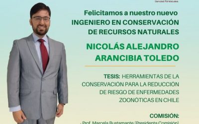 Nicolás Alejandro Arancibia Toledo es nuestro nuevo Ingeniero en Conservación de Recursos Naturales.