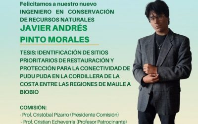 Javier Andrés Pinto Morales es nuestro nuevo Ingeniero en Conservación de Recursos Naturales UdeC
