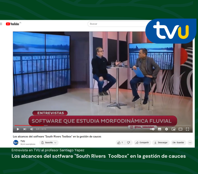 Entrevista de TVU: “Los alcances del sotfware “South Rivers Toolbox” en la gestión de cauces“