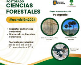 Postulaciones Magíster y Doctorado en Ciencias Forestales