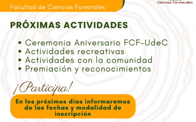 Programa de actividades 31° aniversario de la Facultad de Ciencias Forestales