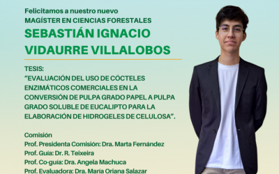 Sebastián Ignacio Vidaurre Villalobos es nuestro nuevo Magíster en Ciencias Forestales