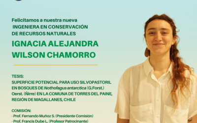 Ignacia Alejandra Wilson Chamorro nuestra nueva Ingeniera en Conservación de Recursos Naturales UdeC