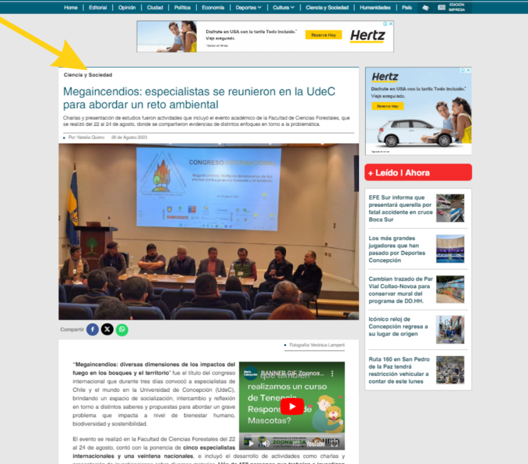 “Megaincendios: especialistas se reunieron en la UdeC para abordar un reto ambiental”