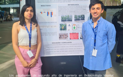 Estudiantes presentaron la investigación que desarrollan en el Laboratorio de Genómica y Biotecnología Forestal (LGBF) del Centro de Biotecnología-UdeC