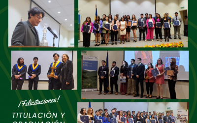 Con una solemne ceremonia se realizó la titulación de nuestras/os queridas/os estudiantes de Ingeniería Forestal, Ingeniería en Biotecnología Vegetal e Ingeniería en Conservación de Recursos Naturales, en el Auditorio de la Facultad de Ingeniería, Salvador Galvéz. Además, se efectuó la graduación de las/os estudiantes del Magíster en Ciencias Forestales. Este logro representa el fruto, dedicación y compromiso de un ciclo de formación académica que culmina para abrir las puertas a un futuro profesional, donde aplicarán todos los conocimientos, valores y habilidades adquiridas en la Facultad. Deseamos expresar nuestro sincero reconocimiento también a los padres, madres y seres queridos, por su confianza y apoyo incondicional en este proceso formativo.