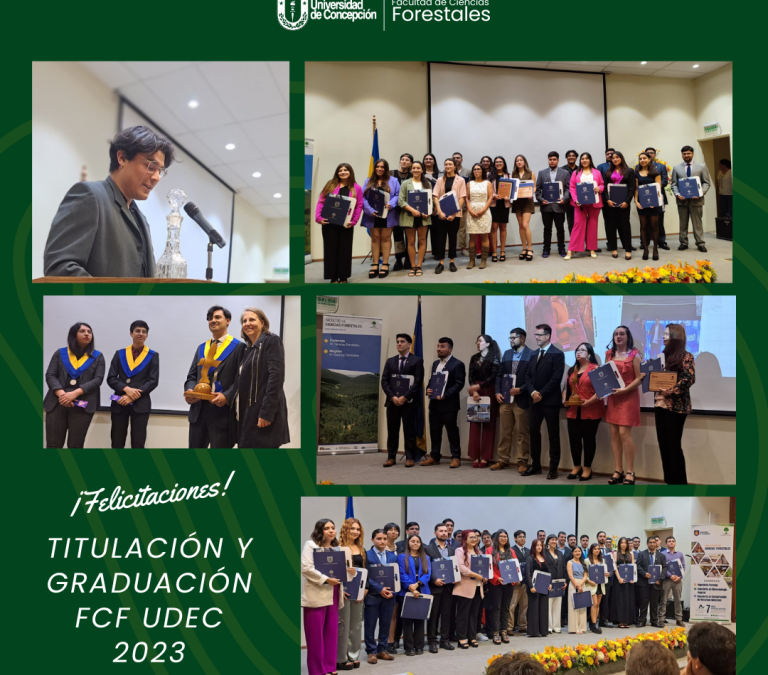 Con una solemne ceremonia se realizó la titulación de nuestras/os queridas/os estudiantes de Ingeniería Forestal, Ingeniería en Biotecnología Vegetal e Ingeniería en Conservación de Recursos Naturales, en el Auditorio de la Facultad de Ingeniería, Salvador Galvéz. Además, se efectuó la graduación de las/os estudiantes del Magíster en Ciencias Forestales.   Este logro representa el fruto, dedicación y compromiso de un ciclo de formación académica que culmina para abrir las puertas a un futuro profesional, donde aplicarán todos los conocimientos, valores y habilidades adquiridas en la Facultad.   Deseamos expresar nuestro sincero reconocimiento también a los padres, madres y seres queridos, por su confianza y apoyo incondicional en este proceso formativo.