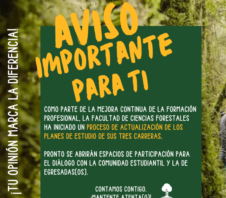Queremos compartirles que la Facultad de Cs. Forestales inició el proceso de actualización de los Planes de Estudio de sus tres carreras.